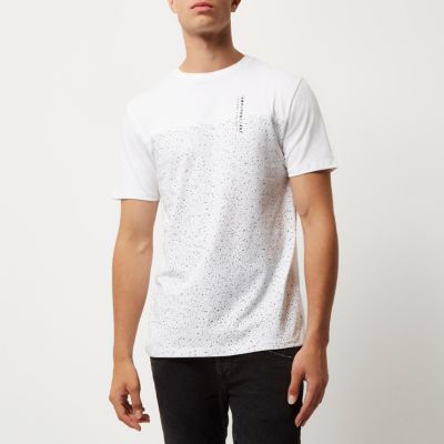 White black print t-shirt